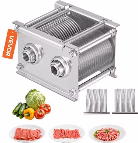 VEVOR Lama per Affettatrice di Carne, Unità Lama di Ricambio per Affettatrice Modello 90 in Acciaio Inossidabile Diametro 86 mm Spazio tra Lame 5 mm, Taglio per Carne Disossata Verdure Morbide