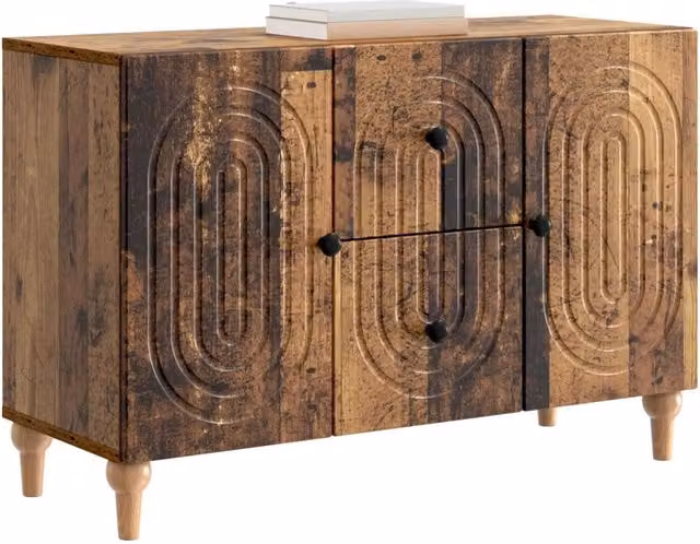 Mobile TV in legno ingegnerizzato color marrone con finitura opaca, stile minimalista, L: 89 cm, P: 34,5 cm, H: 60 cm