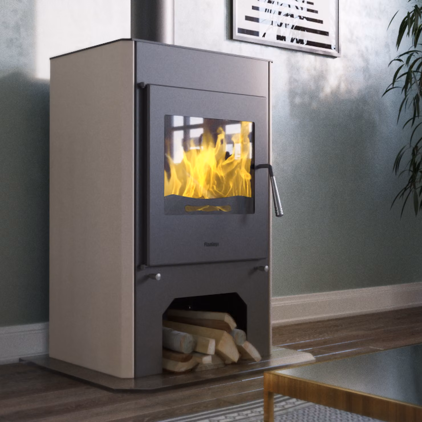 Termocamino HS FLAMINGO ESPO III crema