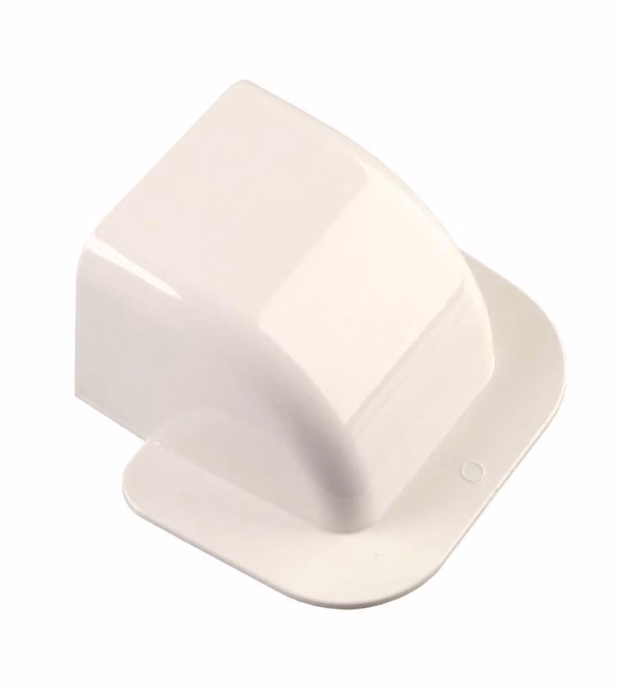 Raccordo curvo per canale condizionamento - 80x60 mm Avorio