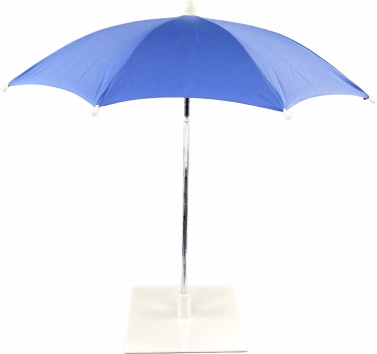 Ombrellone da tavolo compatto - ø 60 x 56 cm - Mini ombrellone - Ombrellone da tavolo per esterni - Ombrellone da tavolo moderno - Blu