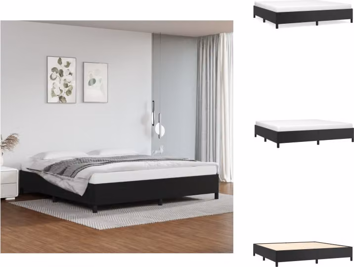 vidaXL Struttura letto nera 200x200 cm in Pelle finta - Letti e strutture letto