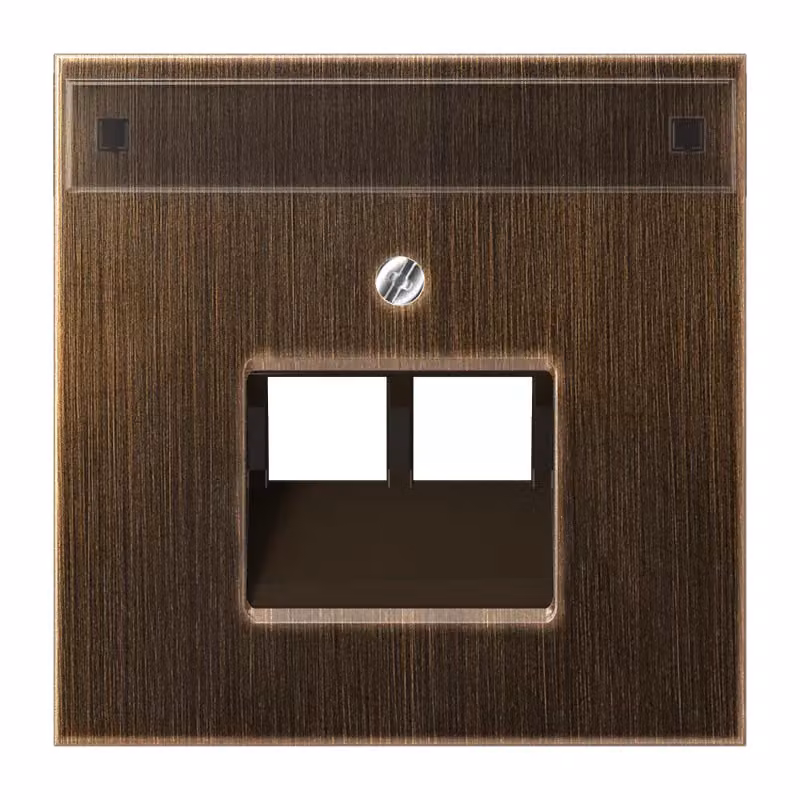 Jung ME2969-2NAUAAT Copertura con campo di scrittura 12 x 55 mm in ottone anticato