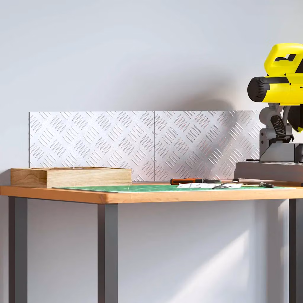 Set di 2 gradini per scale vidaXL in alluminio colore argento