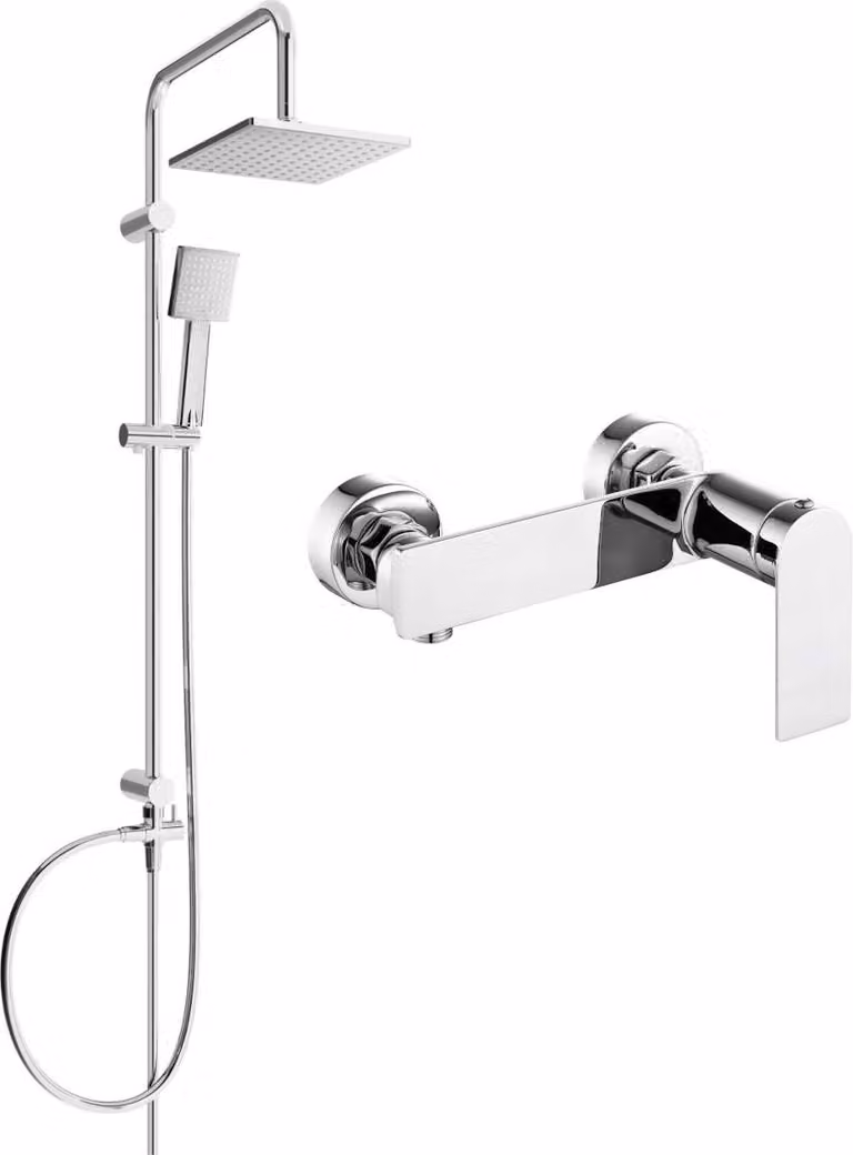 Mexen Tord set doccia esterno con soffione e miscelatore doccia Zero, cromo - 71140200-00