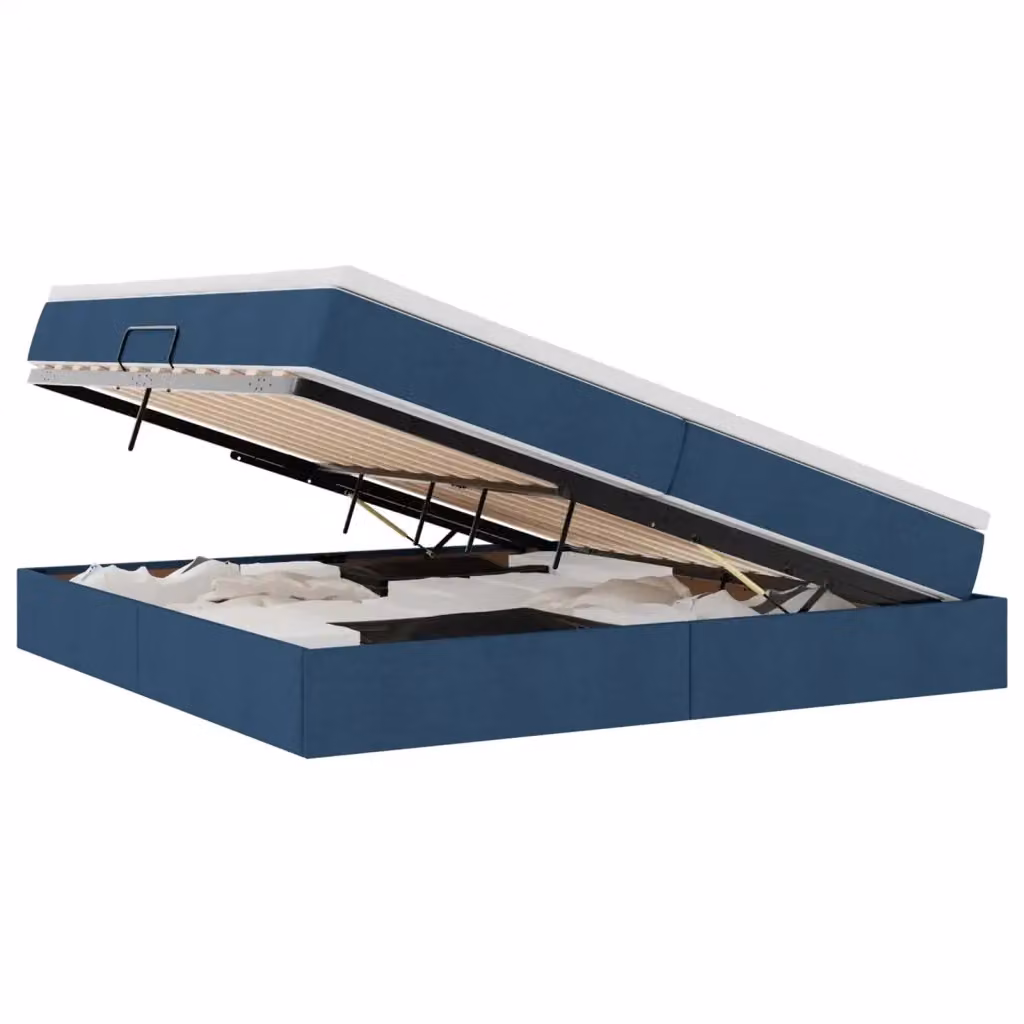 Letto con contenitore e materasso ibrido vidaXL Blu L/P/H: 200 x 200 x 48,5 cm – 2