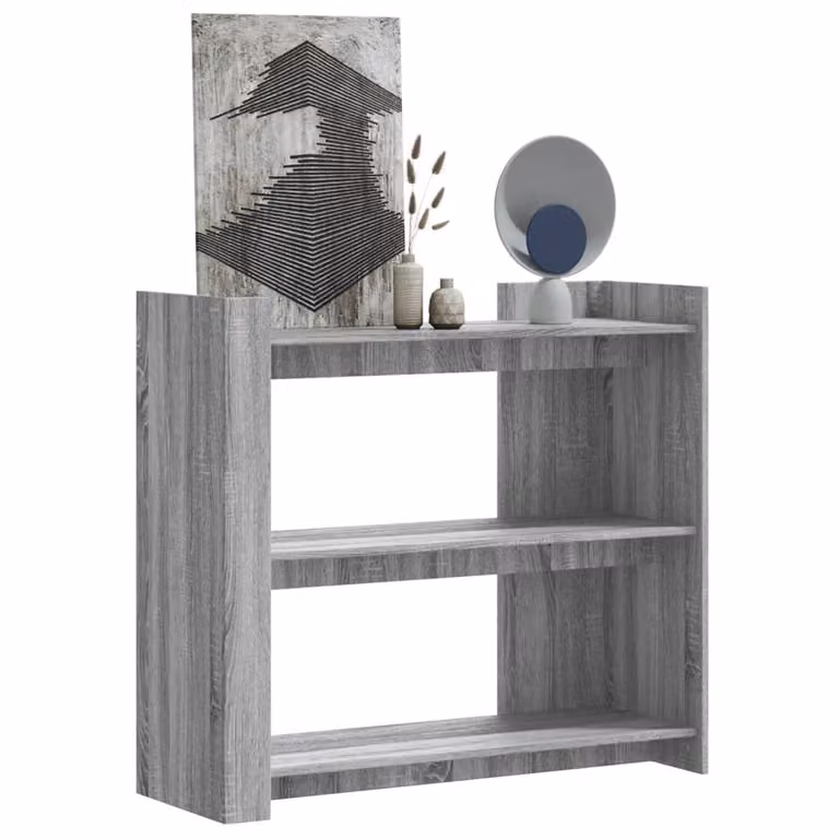 vidaXL Tavolo Consolle in Legno Multistrato Grigio, L 100 cm x P 35 cm x H 90 cm