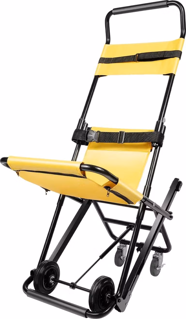 Sedia di trasferimento, design pieghevole, portata 350 libbre, giallo