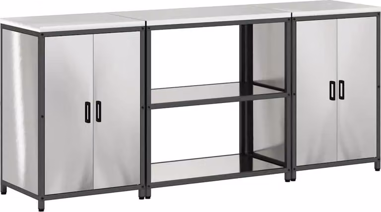 Set di Stoccaggio per Cucina HATTEM 3 pcs Argento Acciaio Inox