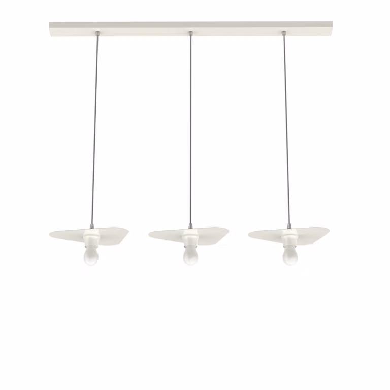 Lampada A Sospensione Cloud Lineare A 3 Luci, Monocolore Lucida