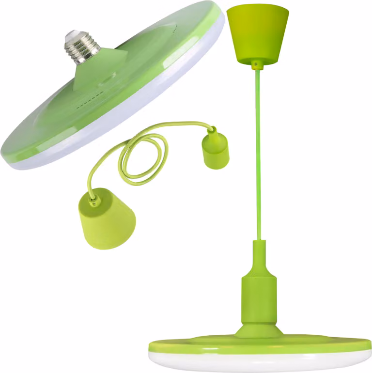 Lampada a sospensione KIKI verde 1xE27x15W in plastica, dimensioni: 100x23x23 cm, IP20, Polux