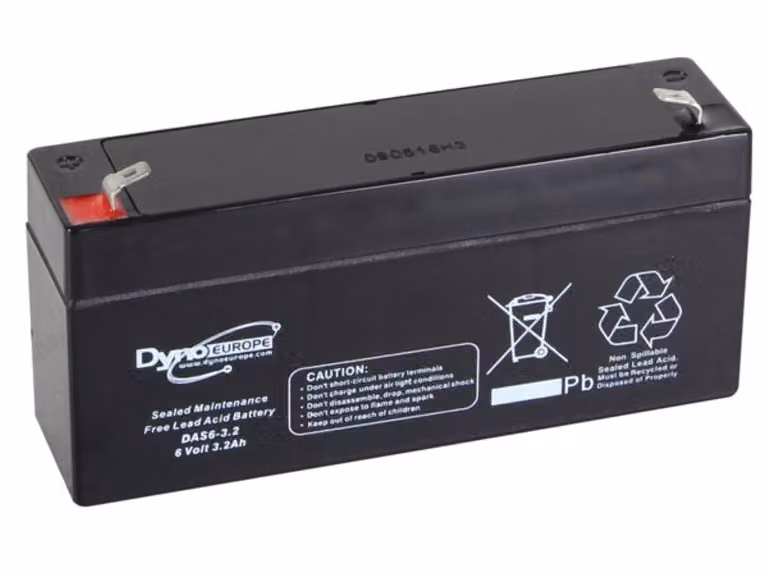 Batteria al piombo - 6 v - 3,2 ah - 134 x 34 x 66 mm