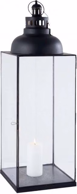 Lanterna Missie Grande 29x29x89 h cm in Acciaio Antracite
