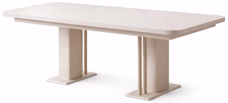 Tavolo da pranzo in stile moderno, colore beige, nuovo, da cucina, spazioso, in metallo, quadrato