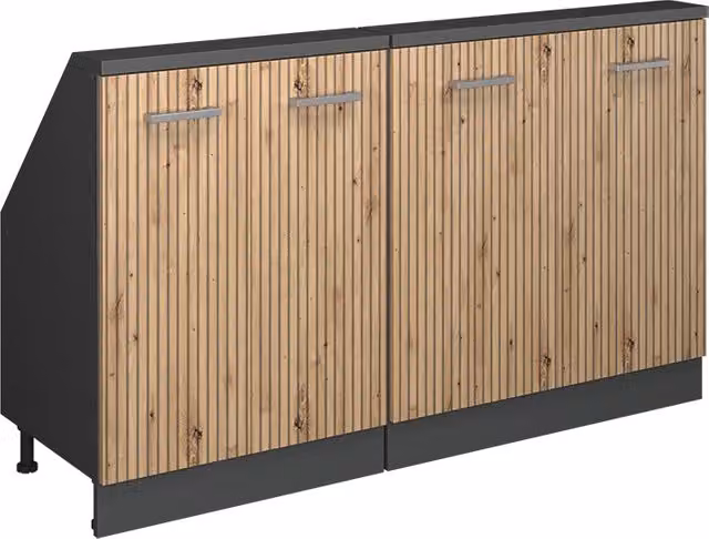 Set di mobili sottotetto Rion Rovere artigianale/Antracite Set di 2 Vicco