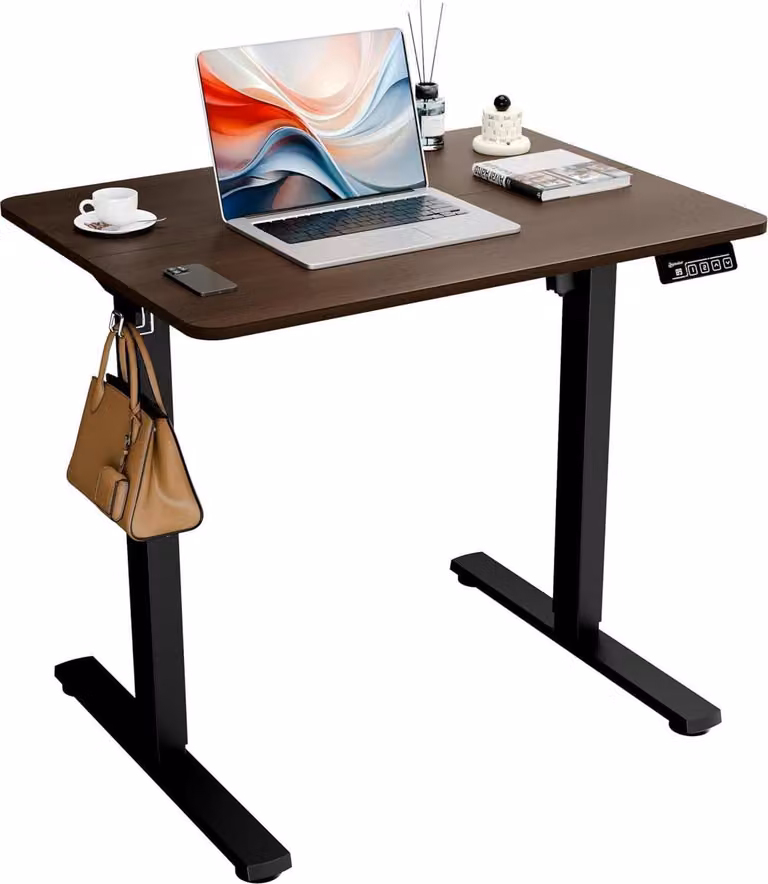 Scrivania elettrica regolabile in altezza 80x60cm nero