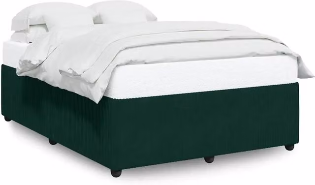 Letto matrimoniale | Letto per adulti | Giroletto senza Materasso Verde Scuro 160x200 cm in Velluto