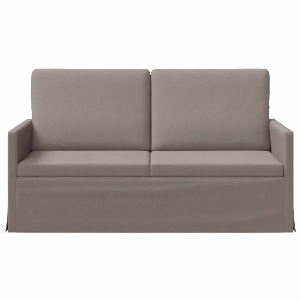Divano a 2 posti moderno vidaXL in tessuto beige e grigio con struttura in metallo L/P/H: 150 x 81 x 82 cm – 2
