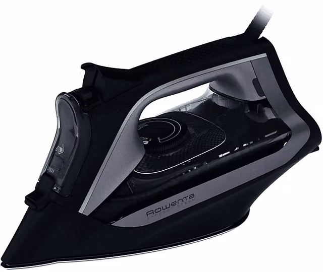 Ferro a vapore Rowenta Express Steam DW4345 nero con piastra in acciaio inossidabile, potenza 2600 W e sistema anticalcare integrato