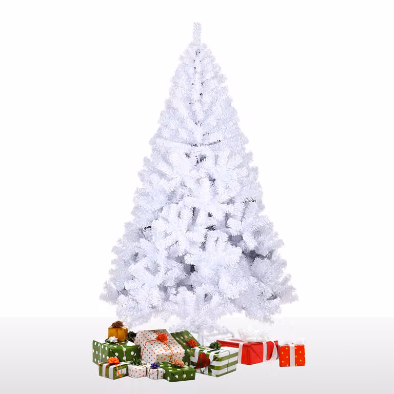 Clanmacy Albero di Natale Albero di Natale selezione floccatura bianco 180cm