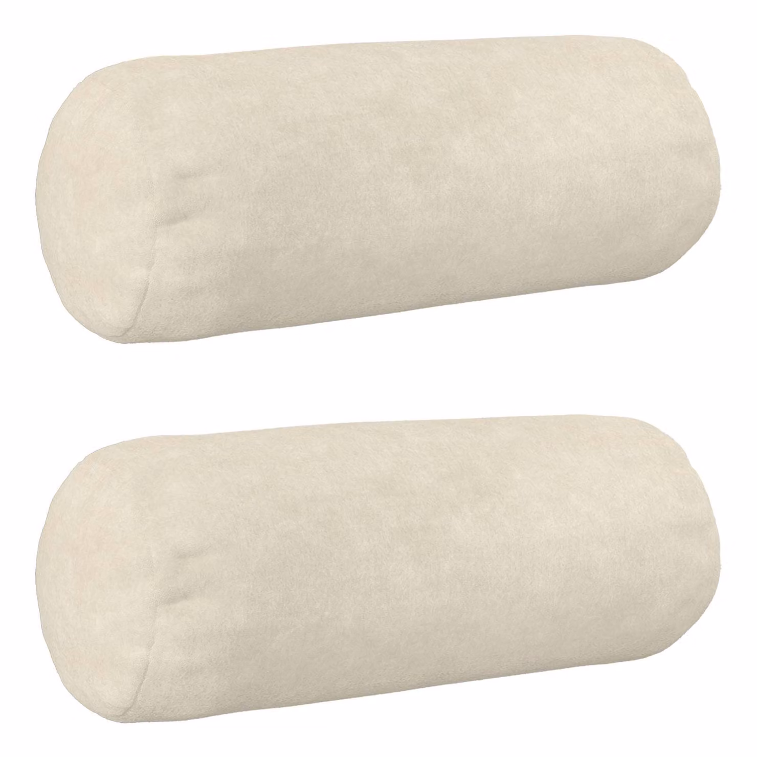 Set di 2 cuscini vidaXL HEERLEN in microfibra beige con rivestimento lavabile e rimovibile