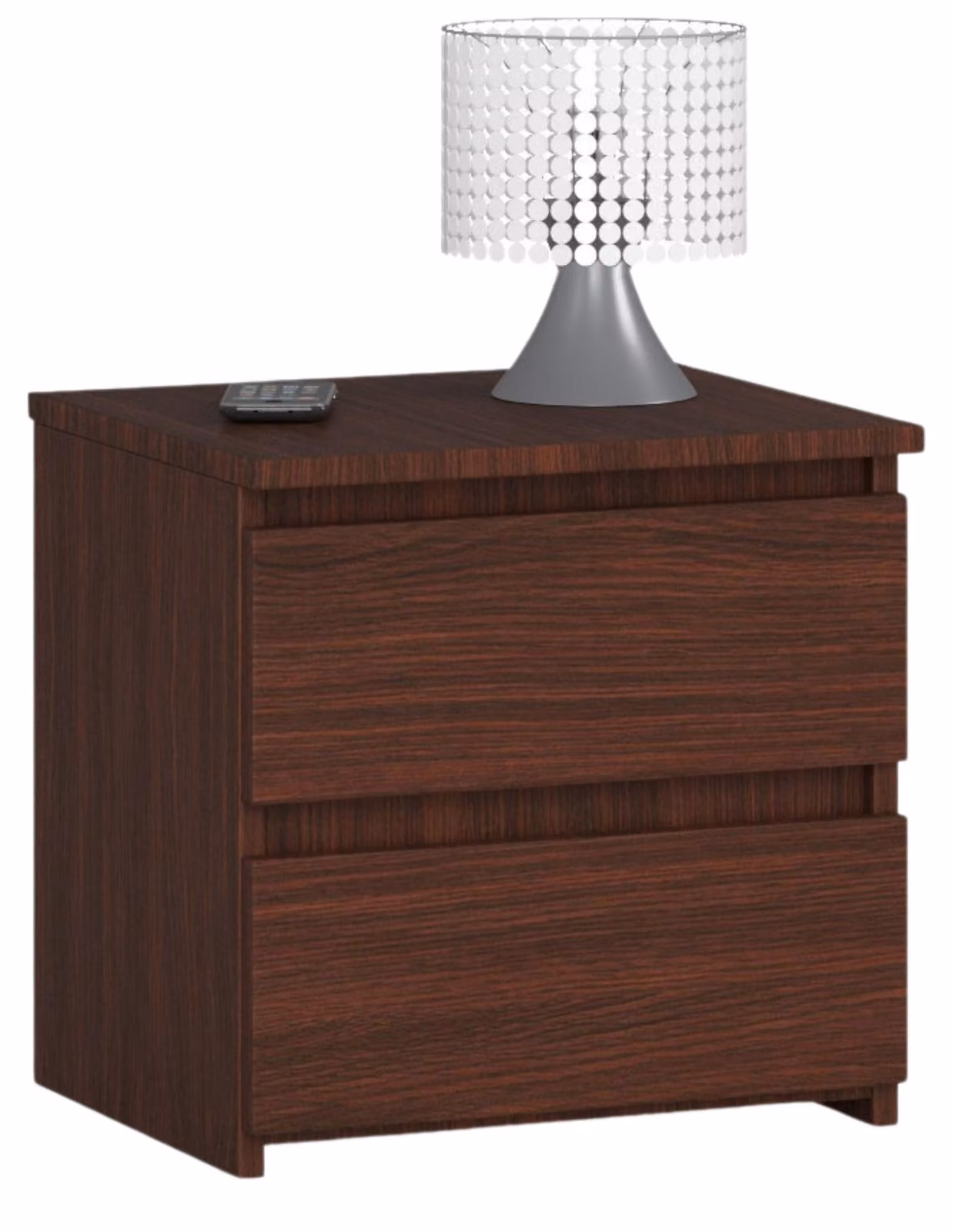 Comò a 2 cassetti Comò con organizer Comò a cassetti, larghezza 40 cm, altezza 40 cm | Comò in legno Venge, credenza stretta