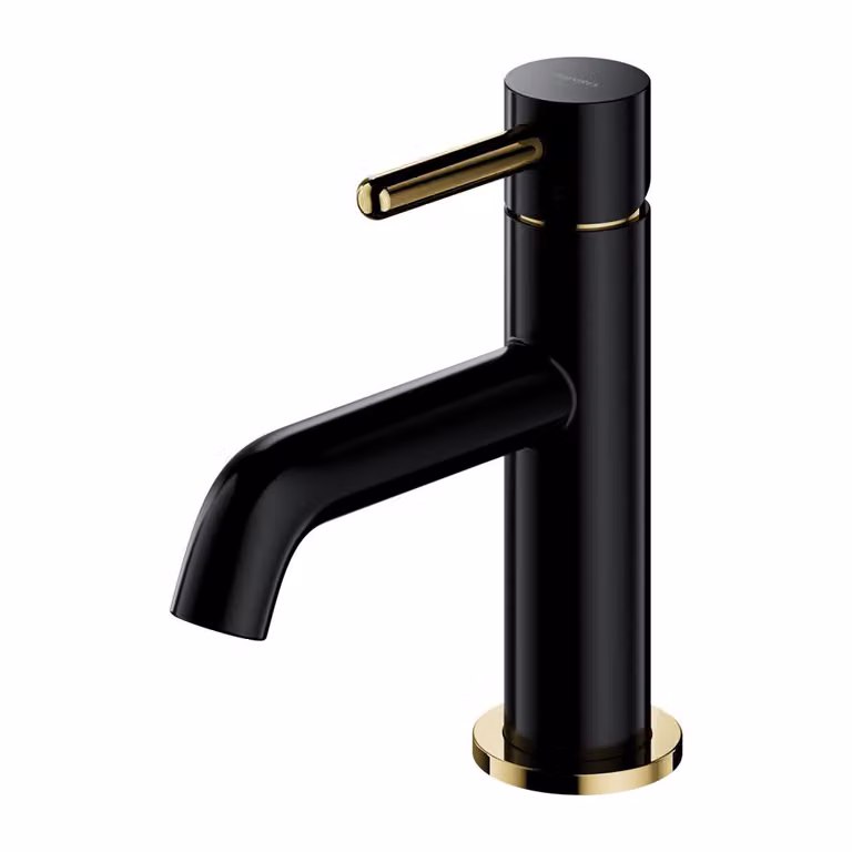 Omnires Y Y1210NBLGL Miscelatore per lavabo, nero-oro