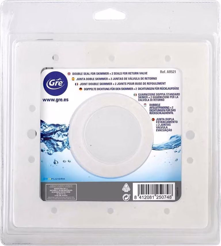 Skimmer standard doppia guarnizione + 2 guarnizioni per bocchetta di ritorno
