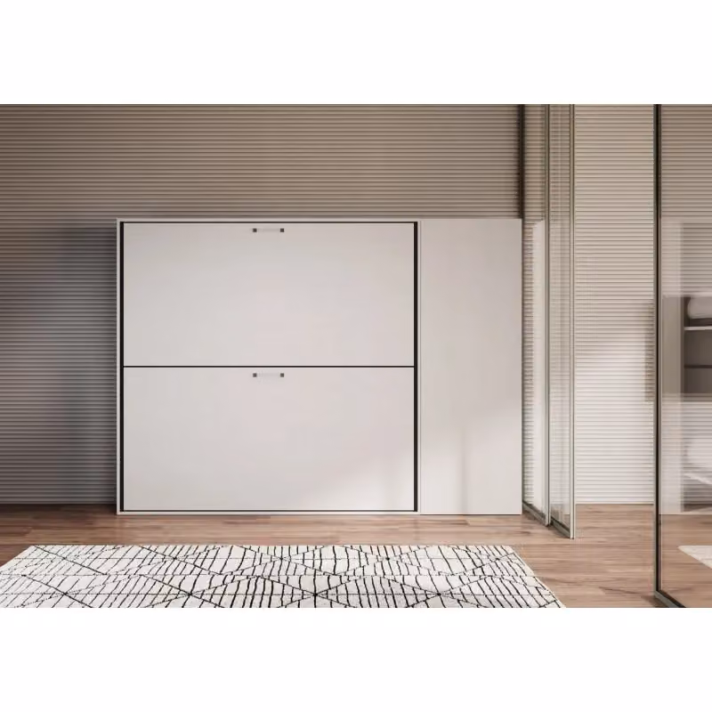 Letto a scomparsa doppio orizzontale Kando composizioni Itamoby colore bianco – 2
