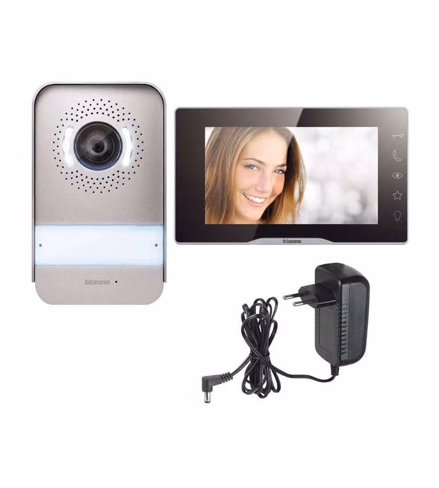 Videocitofono Bticino EasyKit Plus Monofamiliare e Bifamiliare con Schermo da 7 pollici Argento