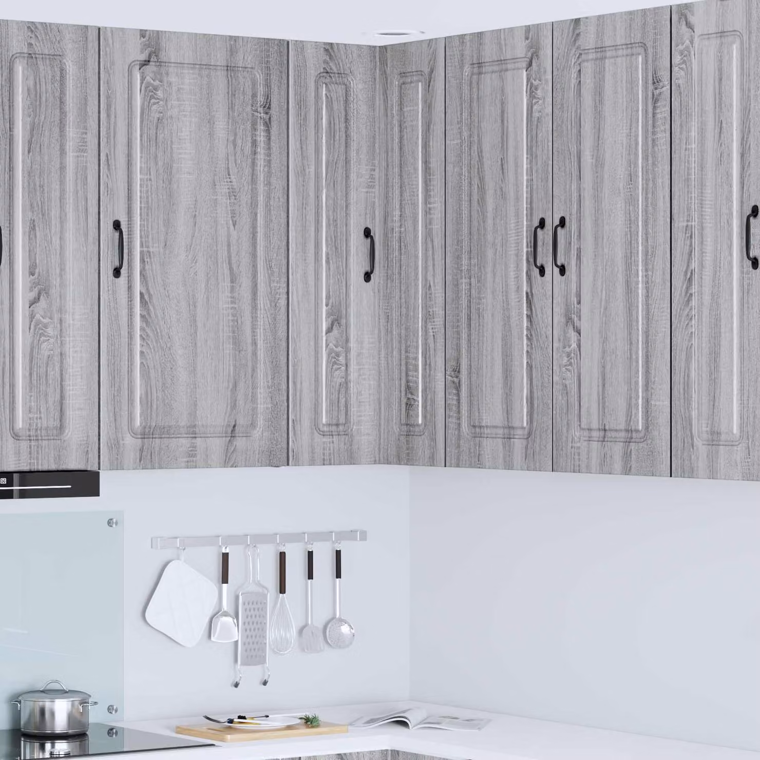 vidaXL Mobile Unit Kalmar per Cucina, Colore Grigio, L/P/H: 57 x 57 x 100 cm