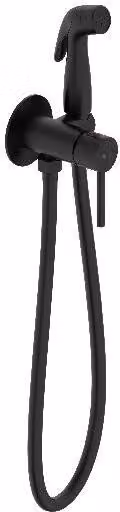 kielle Oudee - Set di rubinetti a leva da incasso con doccetta per bidet, nero opaco 10402204