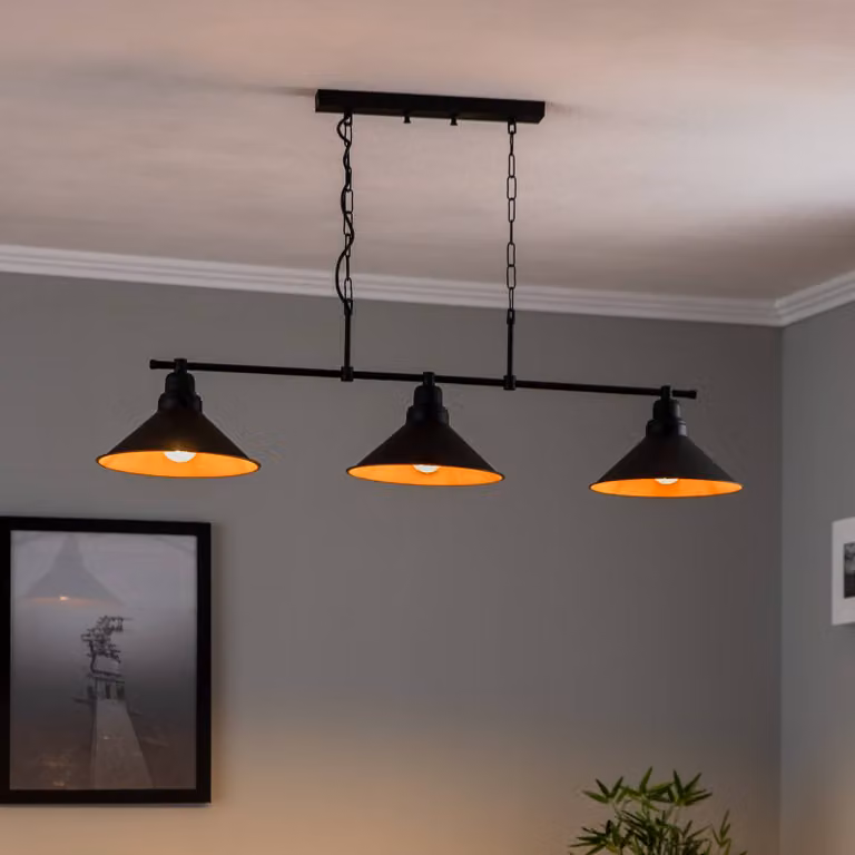 Lampada a sospensione Sivani MR-835 Opviq, dimmerabile, Nero, Soggiorno / Sala da pranzo, Metallo, Moderno, Lampada a sospensione