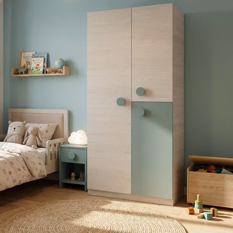 Dmora Guardaroba 3 Ante Aronia 52x90 cm Grigio, Appendiabiti 3 Ante