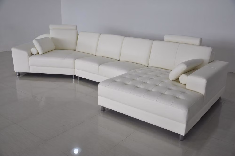 Design Ecksofa Leder Couchen Sofas U-Form Sofa Couch Polster Wohnlandschaft