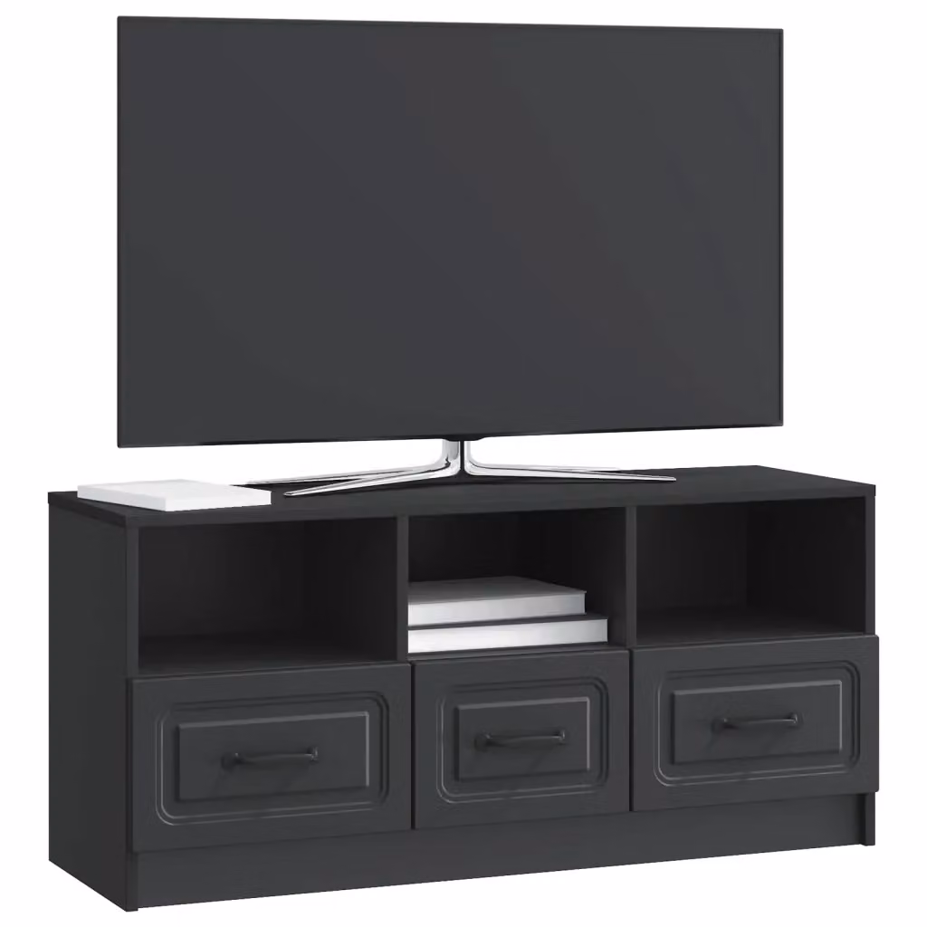 Mobile TV e credenza moderna Design In in legno e metallo nero L: 102 cm, P: 34,5 cm, H: 47 cm – 2