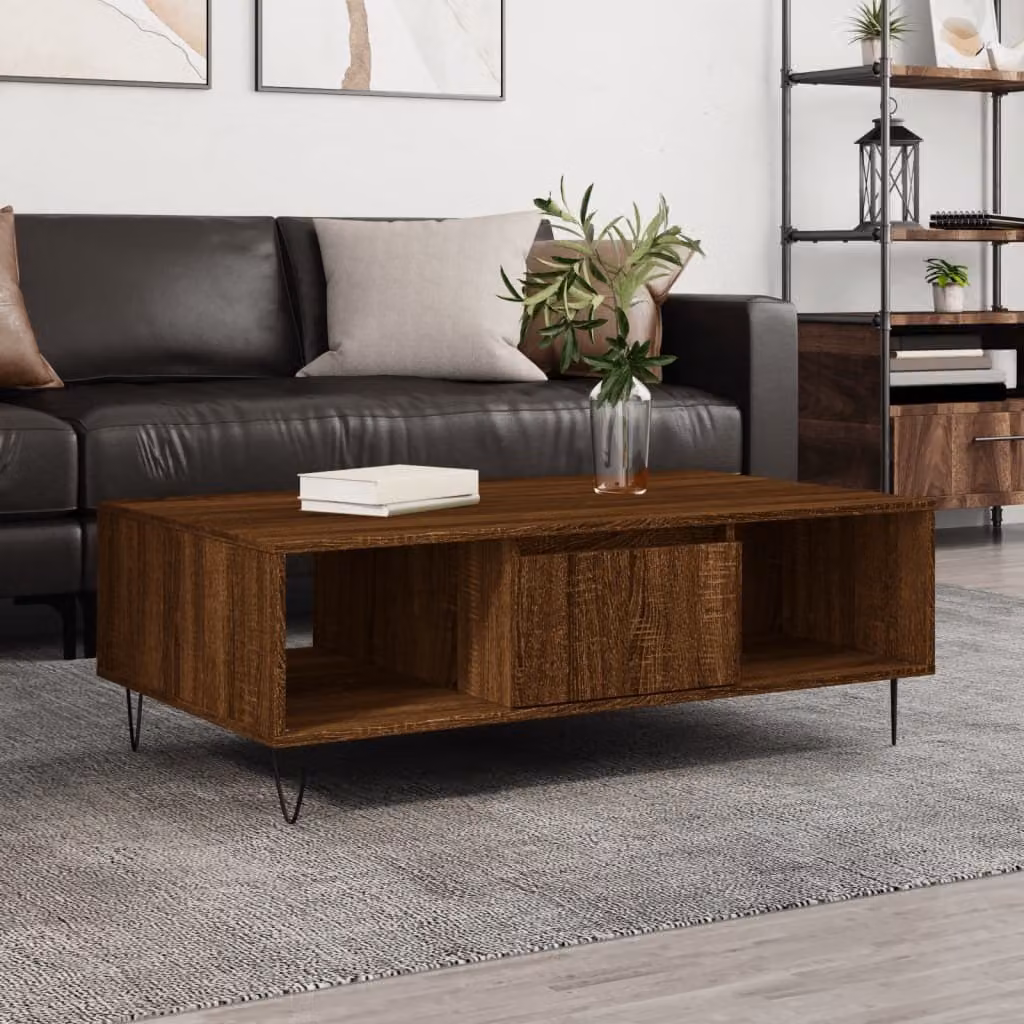 Maison Exclusive - Tavolino da salotto effetto rovere marrone 104x60x35 cm Materiale ligneo