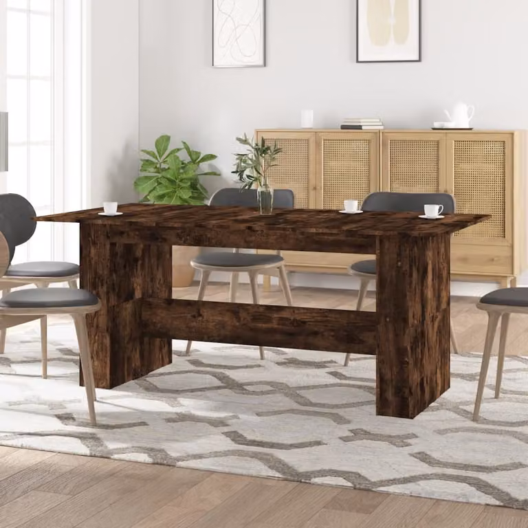 Maison Exclusive - Tavolo da pranzo in rovere affumicato 180x90x76 cm Materiale ligneo