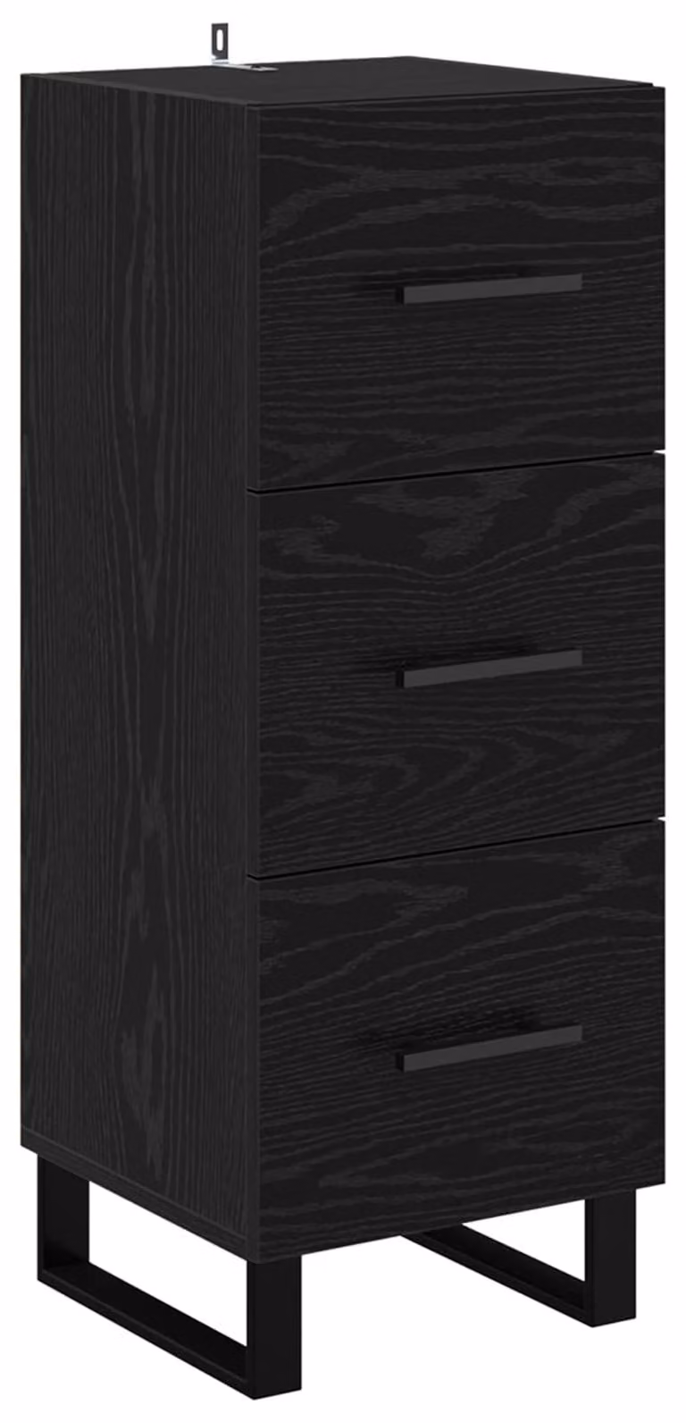 Credenza con cassetto Rovere Nero 34,5 x 34 x 90 cm
