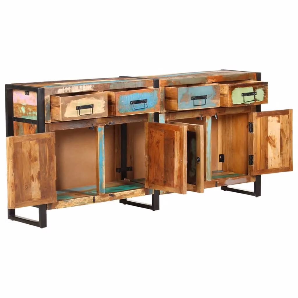 vidaXL Credenza 172x35x80 cm in legno massiccio antico