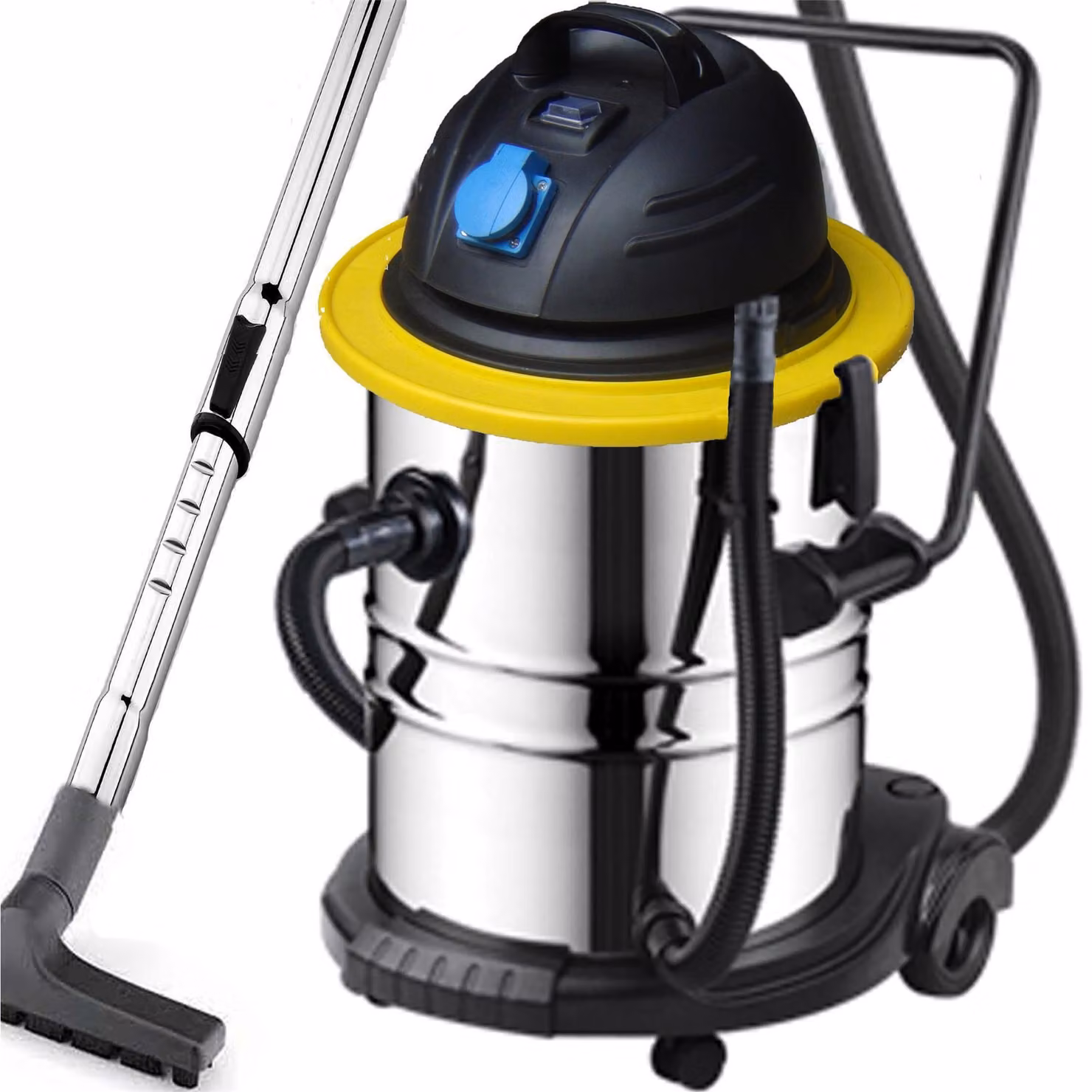 Syntrox Chef Cleaner VC-2500W-70L Aspirapolvere industriale Aspirapolvere a secco umido Acciaio inox 70 L