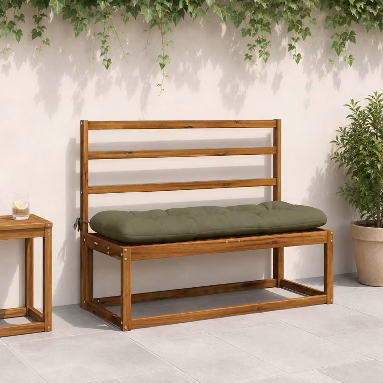 Set di 2 cuscini per panchina vidaXL VIANEN verdi in poliestere con imbottitura in schiuma e coperture lavabili