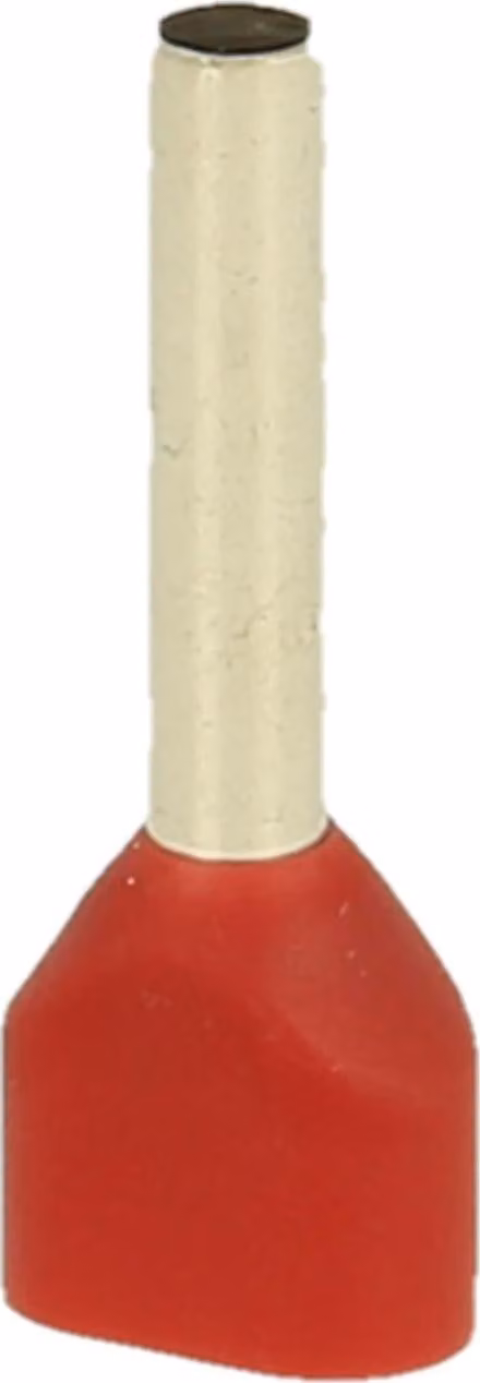 Guaine terminali isolate per connettori a due poli, taglia L, codificate a colori (WE), sezione 2x 1,5mm², colore rosso - 1 pezzo