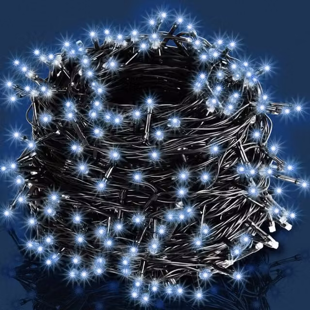Catena di luci LED Deuba® blu da 6m con telecomando e timer per Natale