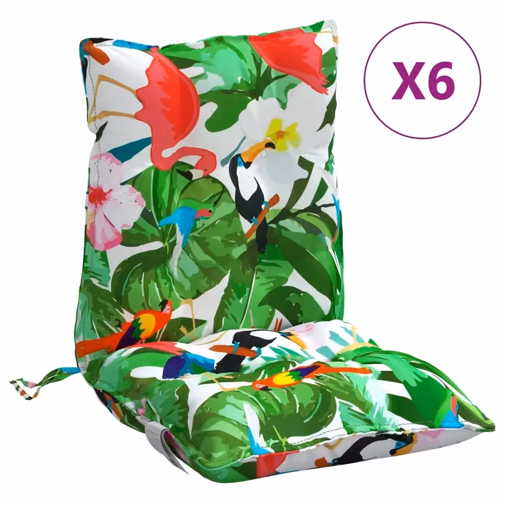 Set di 6 cuscini da esterno quadrati multicolore vidaXL in poliestere idrorepellente e traspirante 50 x 50 cm – 2