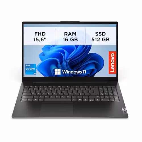 Lenovo V15 G5 IRL, Laptop professionale 15.6" Full HD – Nero Processore Intel Core i5 13ª Gen, RAM DDR5 16GB, SSD 512GB veloce, Windows 11 Home