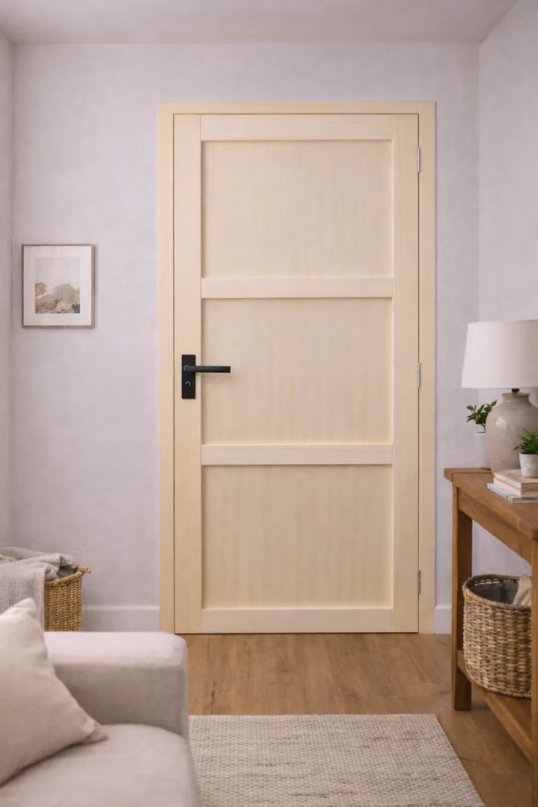Bloc porta Ayous 3 pannelli H204 x L83 cm lato tavola P. sinistra, maniglia GD MENUISERIES