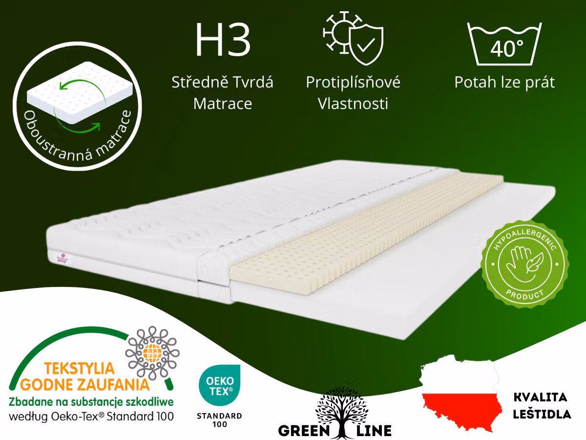 Topper in lattice MARPUR, 80x200 cm, 5 cm di spessore, livello di comfort H3, adatto per persone con allergie