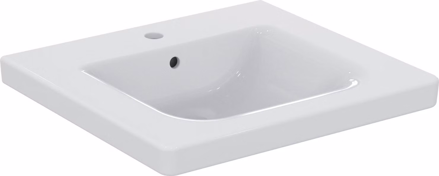 Ideal Standard Connect Freedom lavabo sans barrière, 600mm, 1 trou pour robinet, avec trop-plein, E5482MA, E5482MA