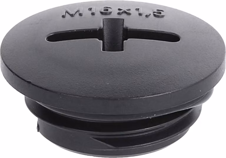 Tappo cieco WISKA M16x1,5 KBR-M16 rotondo con intaglio a croce incl. O-ring poliammide (PA) lunghezza filettatura 6,0 mm - 1 pezzo